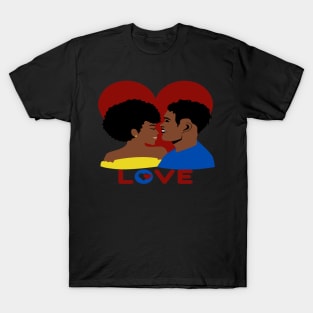 illustration of Valentine's Day love and friendship in a single image. T-Shirt